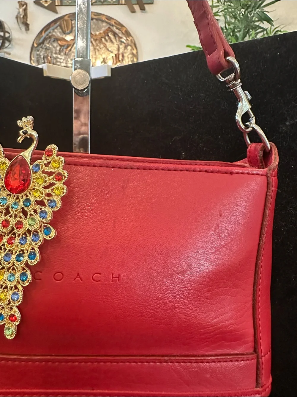Coach #325 Bleeker Demi Pouch in gorgeous red❤️